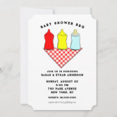 Invitation Baby Shower BBQ Créatif (Devant)