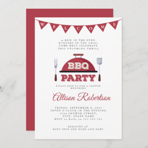 Invitation Baby shower BBQ extérieur