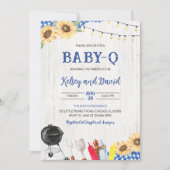 Invitation Baby shower BBQ garçon (Devant)