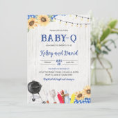 Invitation Baby shower BBQ garçon (Debout devant)