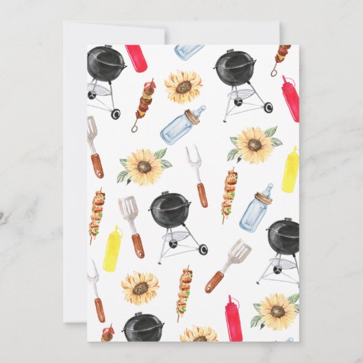 Invitation Baby shower BBQ garçon (Dos)