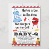Invitation Baby shower BBQ garçon (Devant)