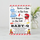 Invitation Baby shower BBQ garçon (Debout devant)
