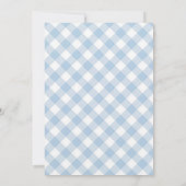 Invitation Baby Shower BBQ Gingham Bleu Pâle (Dos)