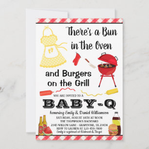 Invitation Baby Shower BBQ Mixte