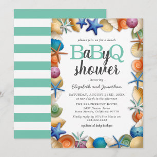Invitation Baby Shower BBQ Plage Tropical