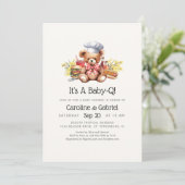 Invitation Baby Shower BBQ pour couples (Debout devant)