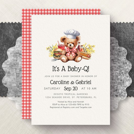 Invitation Baby Shower BBQ pour couples