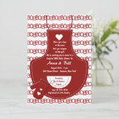 Invitation Baby shower BBQ Red Apron (Debout devant)