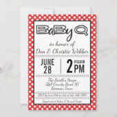 Invitation Baby shower BBQ Red BabyQ (Devant)