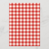 Invitation Baby Shower BBQ Rustique Gingham Rouge (Dos)
