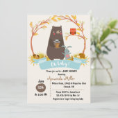 Invitation baby shower Bear (Debout devant)
