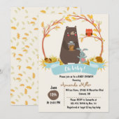 Invitation baby shower Bear (Devant / Derrière)