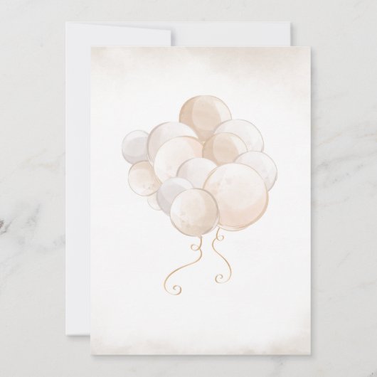 Invitation Baby shower Bear Balloons (Dos)