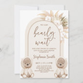 Invitation Baby shower Bear Twins (Devant)