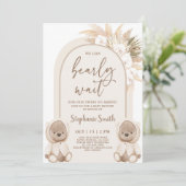 Invitation Baby shower Bear Twins (Debout devant)