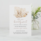 Invitation Baby shower Bearly Wait Boho (Debout devant)