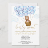 Invitation Baby shower Bearly Wait Boy Par Mail Long Distance (Devant)