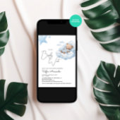 Invitation Baby shower Bearly Wait Cute Bear