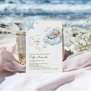 Invitation Baby shower Bearly Wait Cute Bear