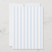 Invitation Baby shower Bearly Wait Hand Drake Blue Stripes (Dos)