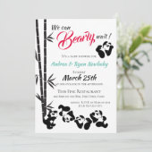 Invitation Baby shower Bearly Wait Panda (Debout devant)