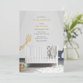 Invitation Baby shower bébé (Debout devant)