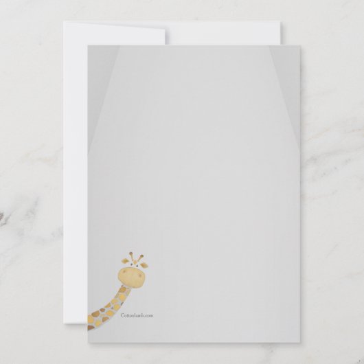 Invitation Baby shower bébé (Dos)