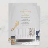 Invitation Baby shower bébé (Devant / Derrière)