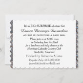 Invitation Baby shower bébé (Dos)