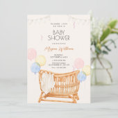 Invitation Baby shower bébé (Debout devant)