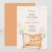 Invitation Baby shower bébé (Devant / Derrière)
