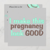 Invitation Baby shower bébé à bord (Devant / Derrière)