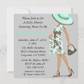 Invitation Baby shower bébé à bord (Dos)