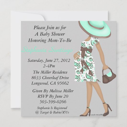 Invitation Baby shower bébé à bord (Dos)