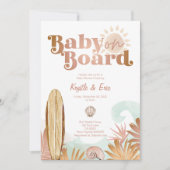 Invitation Baby shower bébé à bord (Devant)