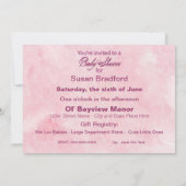 Invitation baby shower - Bébé ange (Dos)