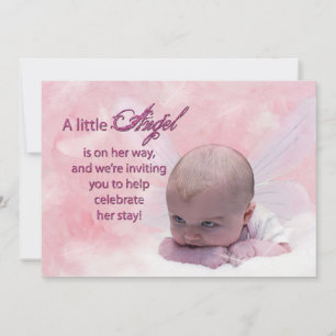 Invitation baby shower - Bébé ange