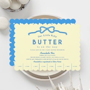 Invitation Baby Shower Bébé Arc-en-ciel Petit Beurre Bleu