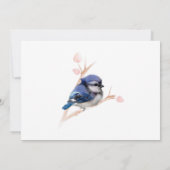 Invitation Baby shower Bébé Bleu Jay (Dos)