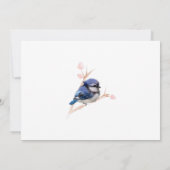 Invitation Baby shower Bébé Bleu Jay (Dos)