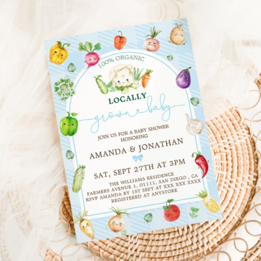 Invitation Baby shower Bébé Bleu Local