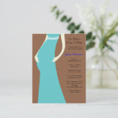 Invitation Baby shower, bébé BLUE BOY Baby Bump, (Debout devant)