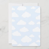 Invitation Baby shower bébé Blue Hot Air Balloon Boy (Dos)