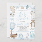 Invitation Baby shower bébé doux (Devant)