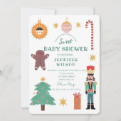 Invitation Baby shower bébé doux Noël (Devant)