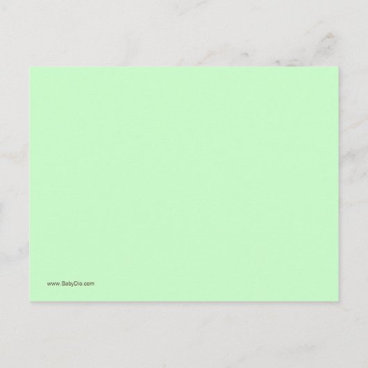 Invitation Baby shower bébé éléphant (Dos)