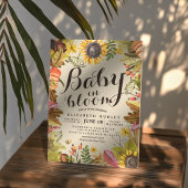 Invitation Baby shower bébé en fleur Citrouille d'érable  tou