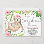 Invitation Baby shower bébé et maman vert pâle rose pâle (Devant)