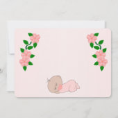 Invitation Baby shower bébé fille (Dos)